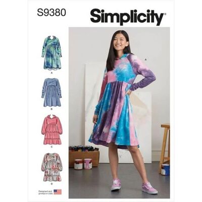 Simplicity dames sweatjurk patroon - S9380 Simplicity dames sweatjurk patroon - S9380