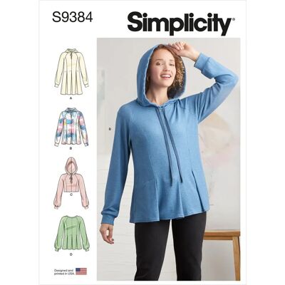 Patron sweat-shirt femme Simplicity S9384 - Tricot - Publicité Patron sweat-shirt femme Simplicity S9384 - Tricot - Publicité