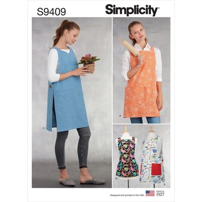 Patron de couture Simplicity tabliers - S9409 - Publicité Patron de couture Simplicity tabliers - S9409 - Publicité