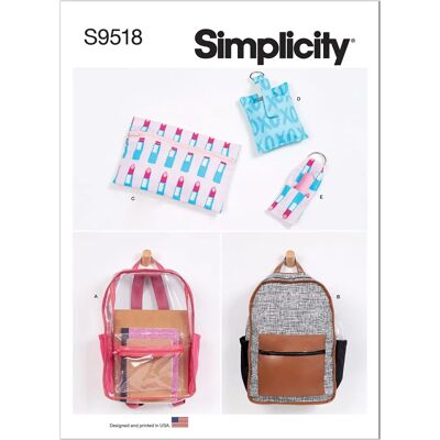 Simplicity S9518 Rucksack Schnittmuster - Nähmuster Simplicity S9518 Rucksack Schnittmuster - Nähmuster