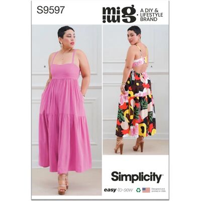 Simplicity mönster för klänning och jumpsuit - Klädesmönster Simplicity mönster för klänning och jumpsuit - Klädesmönster