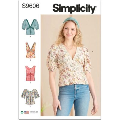 Simplicity S9606 Patron de chemisier pour femmes - Couture Simplicity S9606 Patron de chemisier pour femmes - Couture