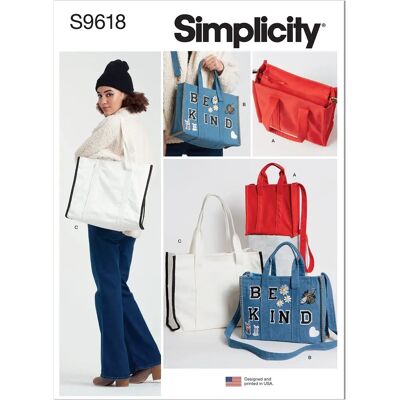 Patron de couture Simplicity S9618 - Sac Fourre-tout - Patron de couture Patron de couture Simplicity S9618 - Sac Fourre-tout - Patron de couture