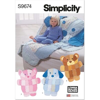 Simplicity S9674OS Quilt vägghäng/Decken sömmönster Simplicity S9674OS Quilt vägghäng/Decken sömmönster