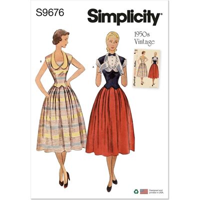 Modèle de Robe Deux Pièces Vintage Simplicity S9676 - Patron de Couture Modèle de Robe Deux Pièces Vintage Simplicity S9676 - Patron de Couture