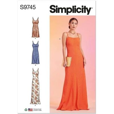 Simplicity 9745 Modèle de robe - Patron de couture - Publicité Simplicity 9745 Modèle de robe - Patron de couture - Publicité