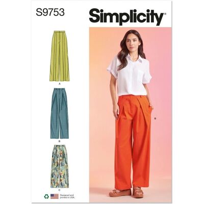 Modèle Simplicity 9753 D5 - Pantalon pour femmes Modèle Simplicity 9753 D5 - Pantalon pour femmes