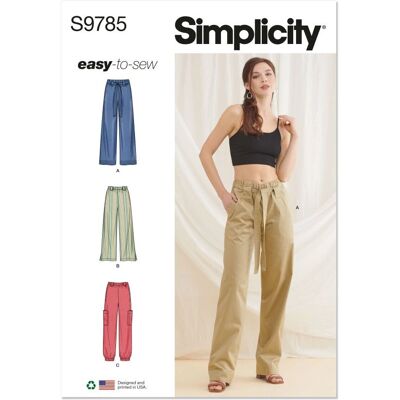 Patron Simplicity S9785 - Pantalons Femmes - Publicité Patron Simplicity S9785 - Pantalons Femmes - Publicité