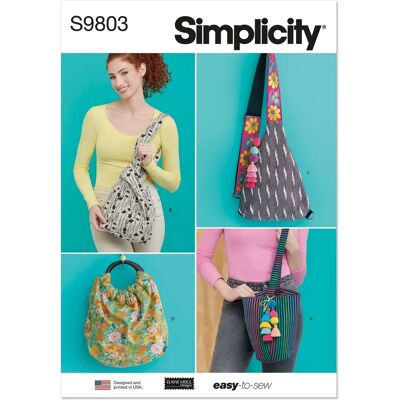 Modèle de sac Simplicity S9803 - Sac facile - Publicité Modèle de sac Simplicity S9803 - Sac facile - Publicité