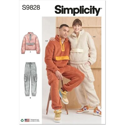 Modèle de sweat-shirt et pantalon unisex Simplicity S9828 - Vêtements - Publicité Modèle de sweat-shirt et pantalon unisex Simplicity S9828 - Vêtements - Publicité
