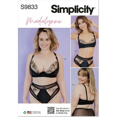 Simplicity Misses' and Women's Bra, Panty and Thong Sewing Pattern - Clothing Pattern Simplicity Misses' and Women's Bra, Panty and Thong Sewing Pattern - Clothing Pattern