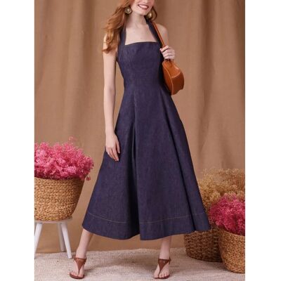 Simplicity S9949 Modèle de robe évasée avec col halter Simplicity S9949 Modèle de robe évasée avec col halter