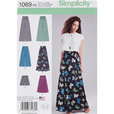 Patron de couture Jupe et Pantalon Femme - Simplicity 1069 Patron de couture Jupe et Pantalon Femme - Simplicity 1069