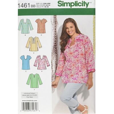 Simplicity S1461 - Patron de Couture Tunique - Publicité Simplicity S1461 - Patron de Couture Tunique - Publicité