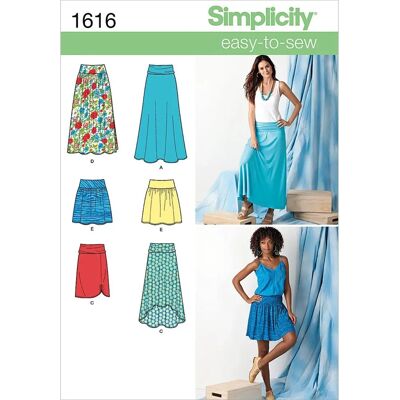 Simplicity Modell 1616 Damen Röcke Nähmuster - Röcke Simplicity Modell 1616 Damen Röcke Nähmuster - Röcke
