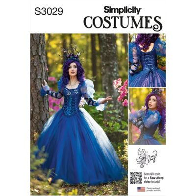 Simplicity Misses' Ball Gown Mönster för kostym - mönster Simplicity Misses' Ball Gown Mönster för kostym - mönster