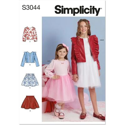Simplicity - S3044 - Filles - Patron de couture Simplicity - S3044 - Filles - Patron de couture