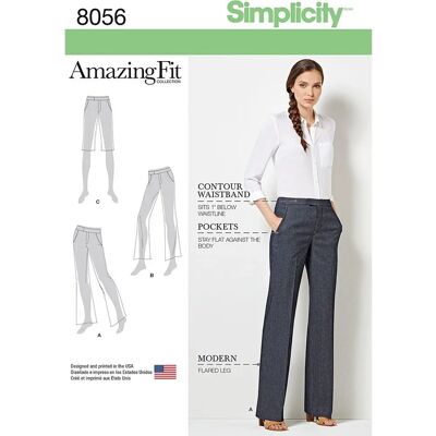 Patron de pantalons et shorts femme Simplicity S8056 Patron de pantalons et shorts femme Simplicity S8056