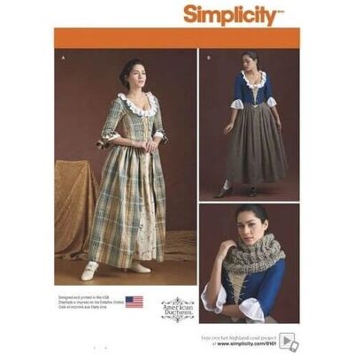 Simplicity Damesjurk Kostuum NaaiPatroon - Jurk Patroon Simplicity Damesjurk Kostuum NaaiPatroon - Jurk Patroon