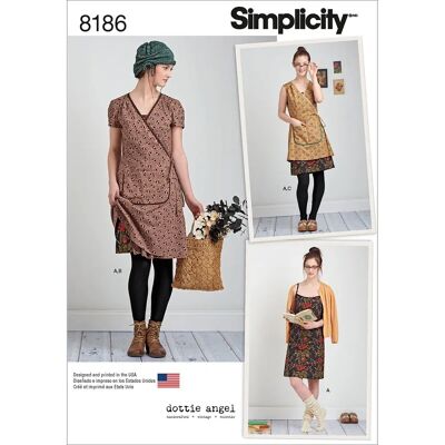 Simplicity Dottie Angel Dames Jurk Naai Patroon - Patroon Simplicity Dottie Angel Dames Jurk Naai Patroon - Patroon