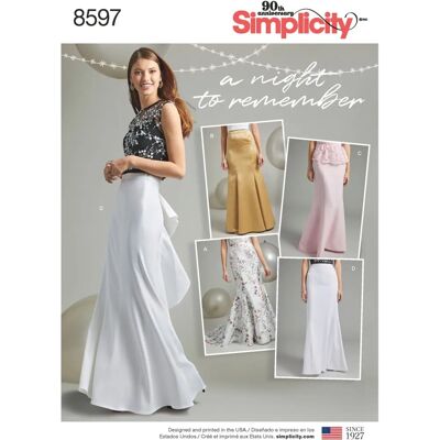 Simplicity 8597 Special Occasion Skirt Sewing Pattern Simplicity 8597 Special Occasion Skirt Sewing Pattern