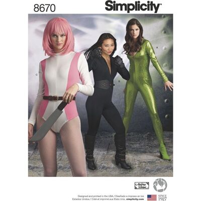 Simplicity Dames Cosplay Jumpsuit Model 8670 Simplicity Dames Cosplay Jumpsuit Model 8670