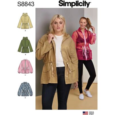 Patron de couture pour veste femme Simplicity - 8843 - Publicité Patron de couture pour veste femme Simplicity - 8843 - Publicité