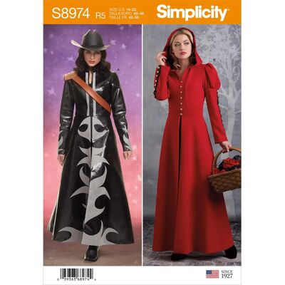 Simplicity Modell 8974 Maxi Kappa Sömnads-mönster - Halloween Kostymer Simplicity Modell 8974 Maxi Kappa Sömnads-mönster - Halloween Kostymer
