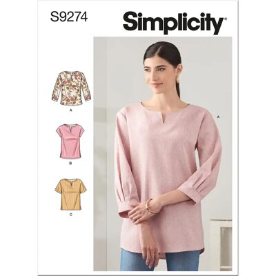 Patron de couture Simplicity S9274 Tops - Patron Patron de couture Simplicity S9274 Tops - Patron