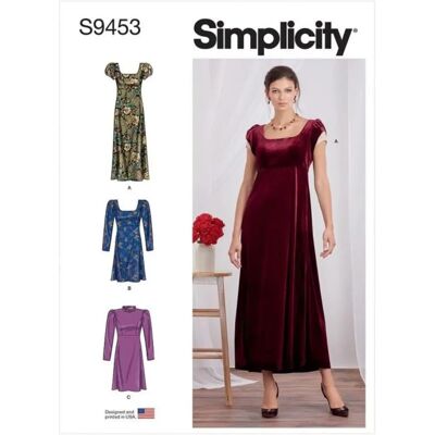 Simplicity S9453 - Patron robe empire en ligne A - Publicité Simplicity S9453 - Patron robe empire en ligne A - Publicité