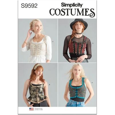 Simplicity 9592 Patron de Corset pour Femmes - Patron de Couture - Publicité Simplicity 9592 Patron de Corset pour Femmes - Patron de Couture - Publicité