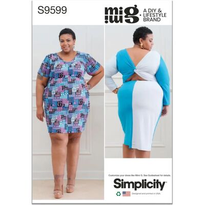 Simplicity Modelo 9599 Patrón para vestido de mujer Simplicity Modelo 9599 Patrón para vestido de mujer