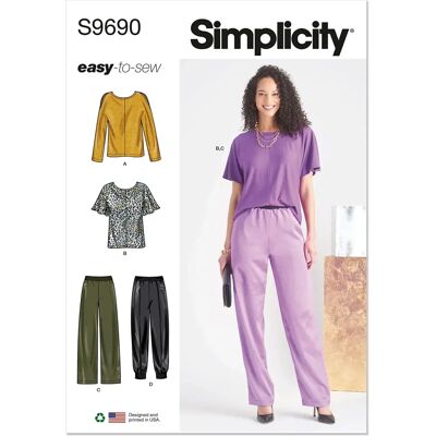 Patron Simplicity Y5 pour haut et pantalon - Couture Patron Simplicity Y5 pour haut et pantalon - Couture