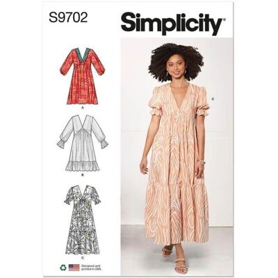 Modèle de robe Simplicity 9702 - Modèle de robe - Publicité Modèle de robe Simplicity 9702 - Modèle de robe - Publicité