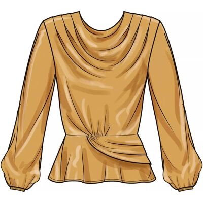 Modèle Simplicity SS9706 - Top avec noeud devant pour femmes - Publicité Modèle Simplicity SS9706 - Top avec noeud devant pour femmes - Publicité
