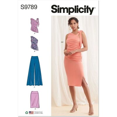 Modèle Simplicity 9789 - Hauts, Pantalons, Jupes Femmes - Modèle - Publicité Modèle Simplicity 9789 - Hauts, Pantalons, Jupes Femmes - Modèle - Publicité