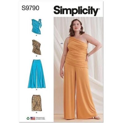 Patron de couture Simplicity 9790 - Hauts, Pantalons, Jupe Patron de couture Simplicity 9790 - Hauts, Pantalons, Jupe
