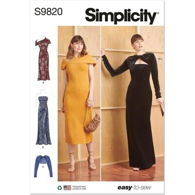 Patron de couture pour robes et shrug en tricot pour femmes - Patron Patron de couture pour robes et shrug en tricot pour femmes - Patron