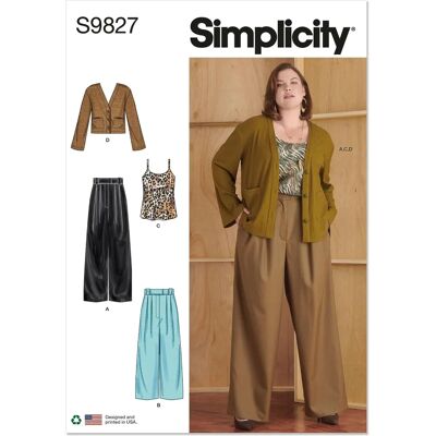Simplicity Women's Pants, Sewing Pattern, S9827 - Clothing Pattern Simplicity Women's Pants, Sewing Pattern, S9827 - Clothing Pattern
