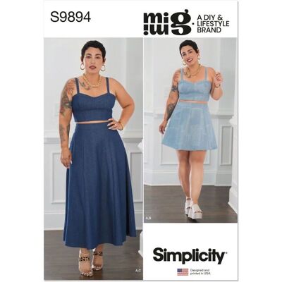 Simplicity S9894 Modèle de couture corset et jupe - Publicité Simplicity S9894 Modèle de couture corset et jupe - Publicité