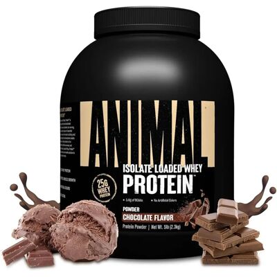 Universal Nutrition Animal Whey Isolate Loaded Protein Powder - 27 Servings Chocolate Universal Nutrition Animal Whey Isolate Loaded Protein Powder - 27 Servings Chocolate