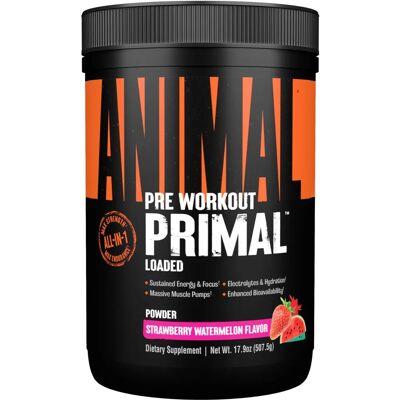 Universal Nutrition Animal Primal Pre-Workout Powder - Strawberry Watermelon Universal Nutrition Animal Primal Pre-Workout Powder - Strawberry Watermelon