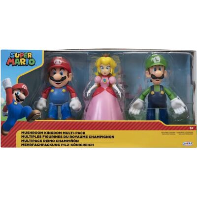 Set di Action Figure Nintendo - 3 Personaggi Regno dei Funghi 10cm Set di Action Figure Nintendo - 3 Personaggi Regno dei Funghi 10cm
