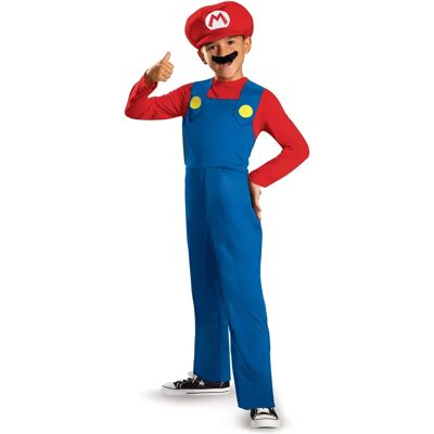 Costume classique Nintendo Mario - Enfant 4-6 ans - Rouge - Publicité Costume classique Nintendo Mario - Enfant 4-6 ans - Rouge - Publicité
