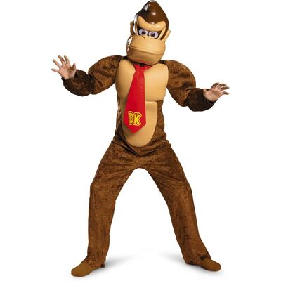 Déguisement Donkey Kong Deluxe Super Mario Tanuki Tanooki - Jeu Vidéo Cartoon Garçons - Grande (10-12) Déguisement Donkey Kong Deluxe Super Mario Tanuki Tanooki - Jeu Vidéo Cartoon Garçons - Grande (10-12)