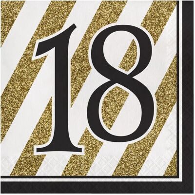 Creative Party Creative Converting: Ln 12/16Ct 2P '18 Black & Gold - Tovaglioli da festa Creative Party Creative Converting: Ln 12/16Ct 2P '18 Black & Gold - Tovaglioli da festa