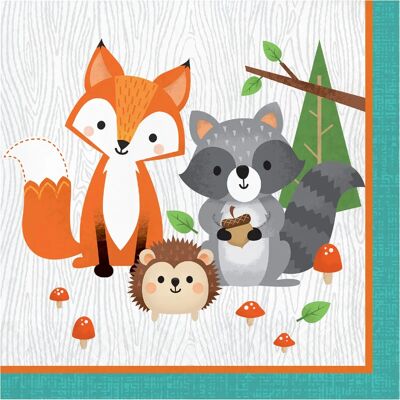 JADEO Animaux de la Forêt Serviettes en Papier - Serviettes en Papier - Publicité JADEO Animaux de la Forêt Serviettes en Papier - Serviettes en Papier - Publicité