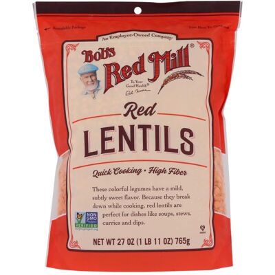 Bob'S Red Mill Lentils - Red - Fast Cooking, High Protein Bob'S Red Mill Lentils - Red - Fast Cooking, High Protein