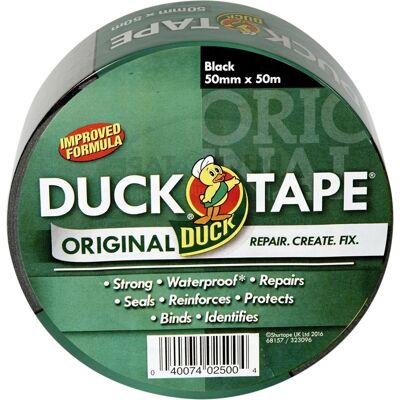 Duck Black Duck Tape - Waterproof 50mm x 50m Repair Tape Duck Black Duck Tape - Waterproof 50mm x 50m Repair Tape