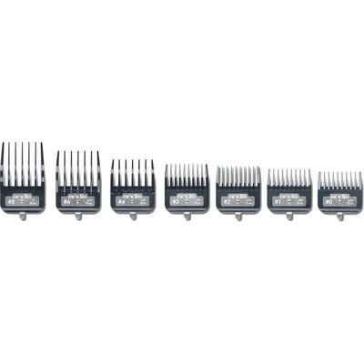 Andis Master Series Premium Metallhårklippningsset med 7 tillbehörskammar Andis Master Series Premium Metallhårklippningsset med 7 tillbehörskammar